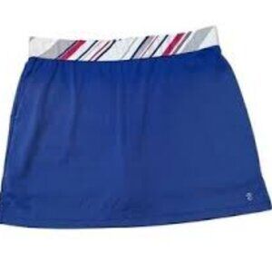 IZOD Golf Blue Athleisure Skort Skirt Pockets Size M + Bonus Hanger